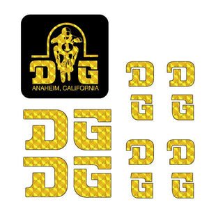 DG - STRAIGHT D decal set - YELLOW PRISM