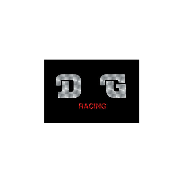 DG - RACING Black and red on prism decal | BMX Products USA