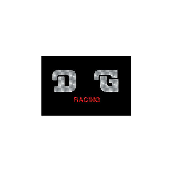 DG - RACING Black and red on prism decal | BMX Products USA