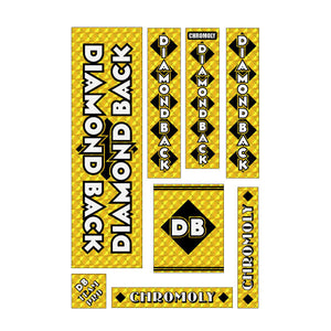 1981-82 Diamond Back - Medium Pro Gold DB decal set