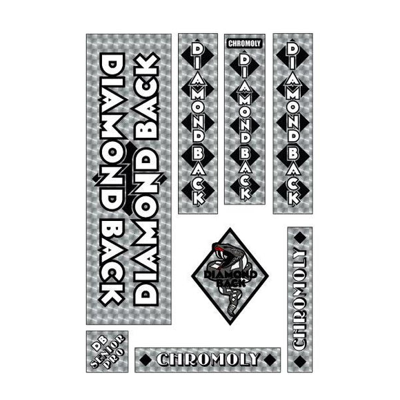 1981-82 Diamond Back - Senior Pro Black Snake decal set