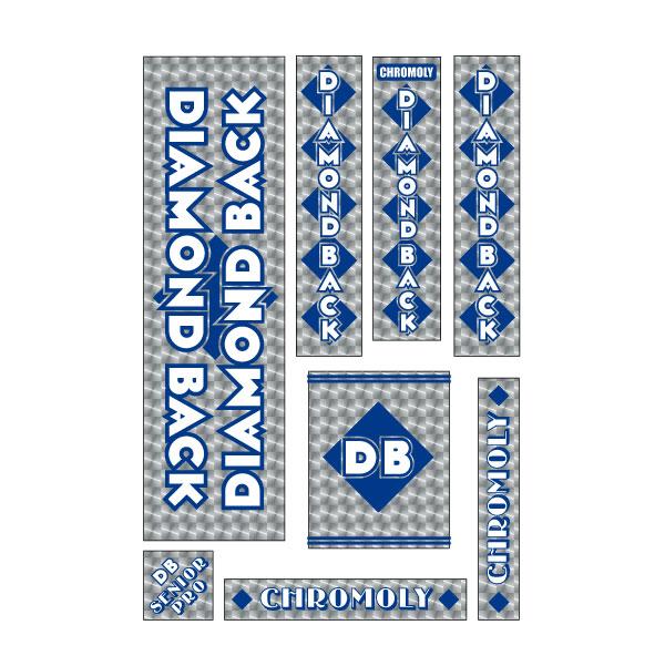 1981-82 Diamond Back - Senior Pro blue DB decal set | BMX Products USA