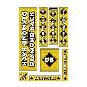 1981-82 Diamond Back - Senior Pro - team GOLD DB decal set