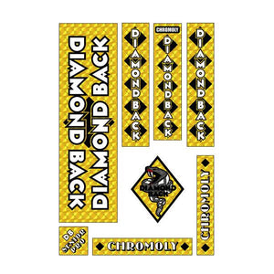 1981-82 Diamond Back - Senior Pro - team GOLD snake decal set