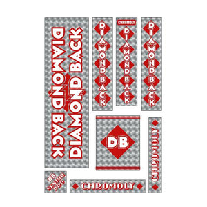 1981-82 Diamond Back - Senior Pro red DB decal set