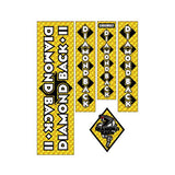 1982-83 Diamond Back - DBII Silver Streak  - team GOLD Snake decal set