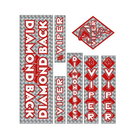Diamond Back - 1983 Viper - RED PRISM decal set