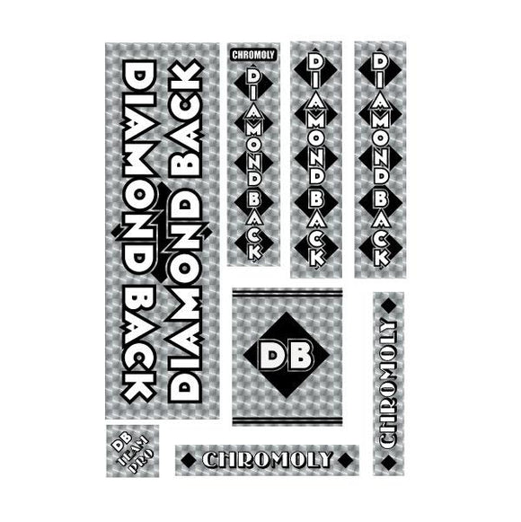 1981-82 Diamond Back - Medium Pro Black DB decal set