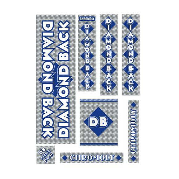 1981-82 Diamond Back - Mini Pro Blue DB decal set