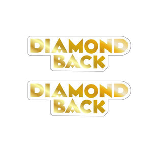 Diamond Back - original font - Gold - Seat decal set