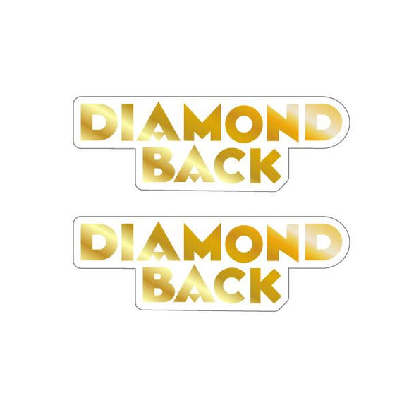 Diamond Back - original font - Gold - Seat decal set
