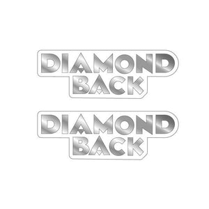 Diamond Back - original font - Chrome - Seat decal set