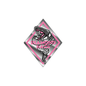 Diamond Back - Chrome & Pink "STICKEMUP" Head Tube Decal