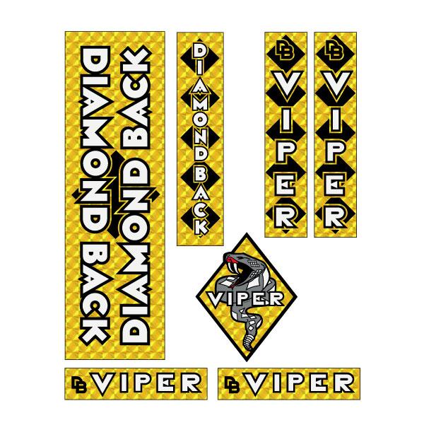 1983 Diamond Back Viper GOLD PRISM decal set BMX Products USA