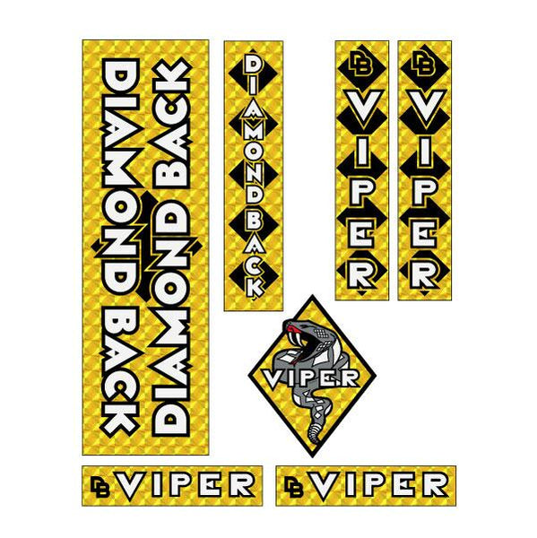 1983 Diamond Back - Viper - GOLD PRISM decal set | BMX Products USA