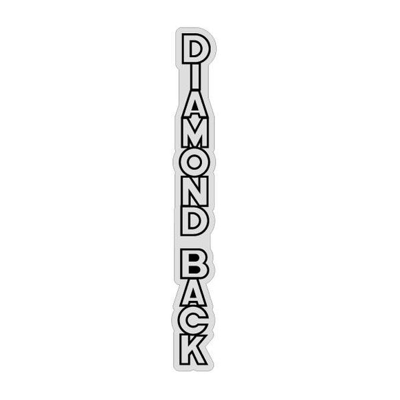 Diamond Back - Black - Vertical - Stem decal