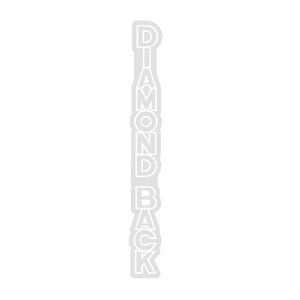 Diamond Back - White - Vertical - Stem decal