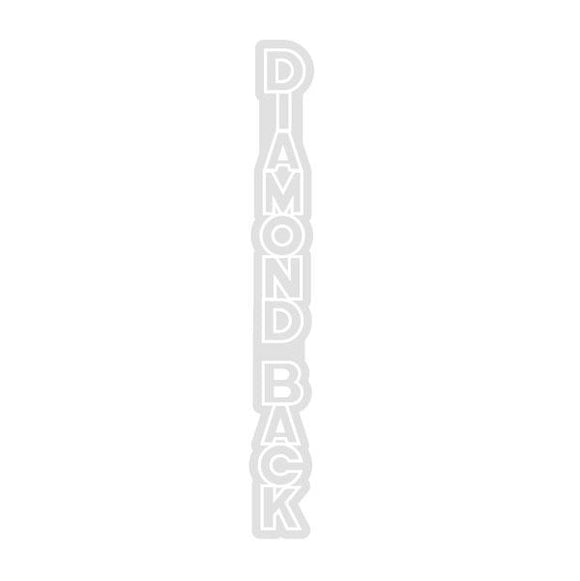 Diamond Back - White - Vertical - Stem decal