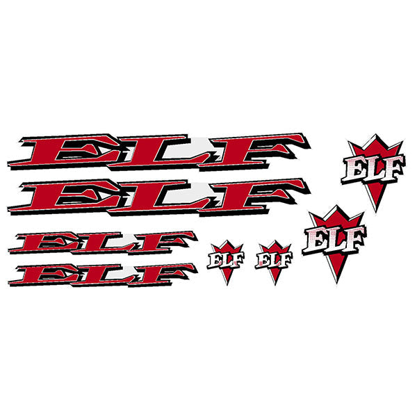 エルフモール ELF - Metallic RED decal set | BMX Products USA
