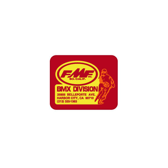 FMF - BMX Rider Red, Yellow & Orange Seat tube decal