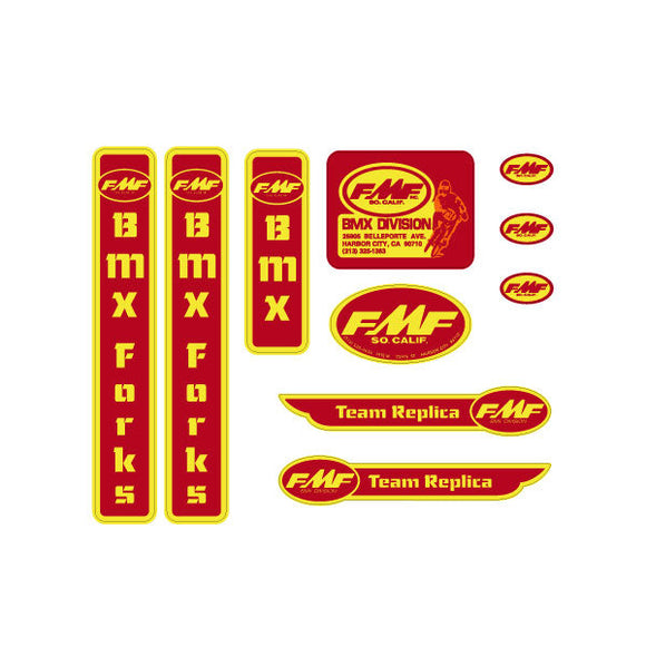 FMF - Team Replica BMX Division decal set