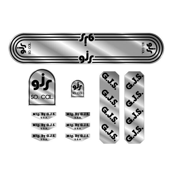 GJS - Gen 4  - Black on chrome decal set