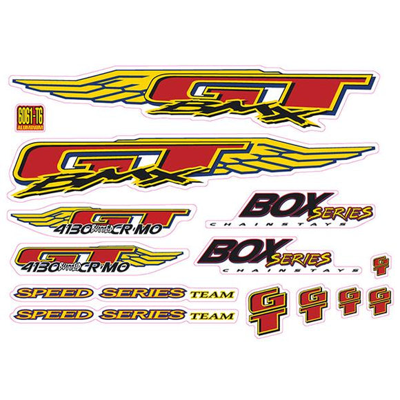 1997 GT BMX Speed Series TEAM box - decal set