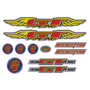 1998 GT BMX - Interceptor - Chrome decal set