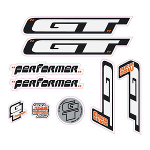 2000 GT BMX - Performer - decal set - Orange frame