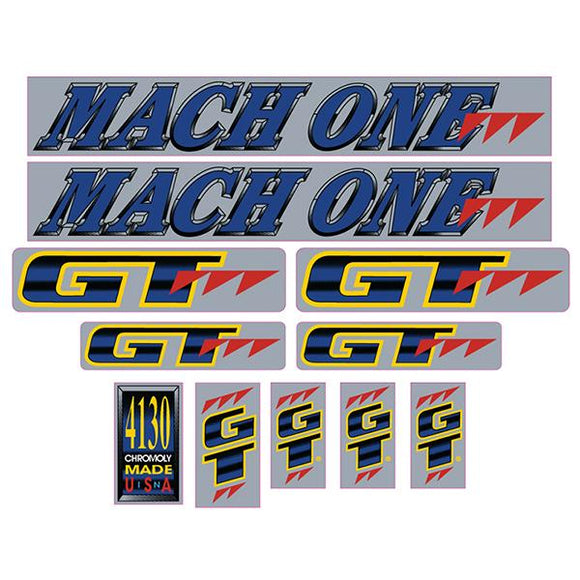 1991 GT BMX - Mach One - Chrome decal set