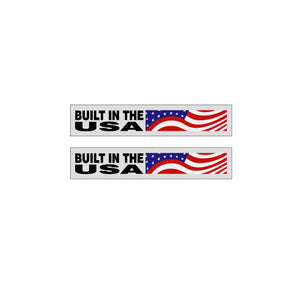 GT - 90's "BUILT IN THE USA" chainstay decals on clear