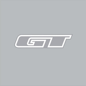 GT - Mallet stem - white on clear decal