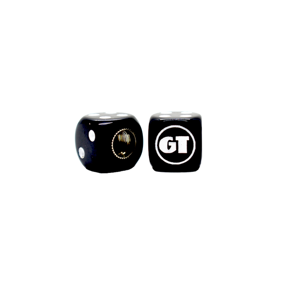 GT BMX Dice Tire Valve Caps (Pair) - Black