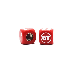 GT BMX Dice Tire Valve Caps (Pair) - Red