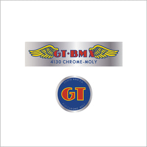GT BMX "4130 CHROME-MOLY" handle bar set - chrome