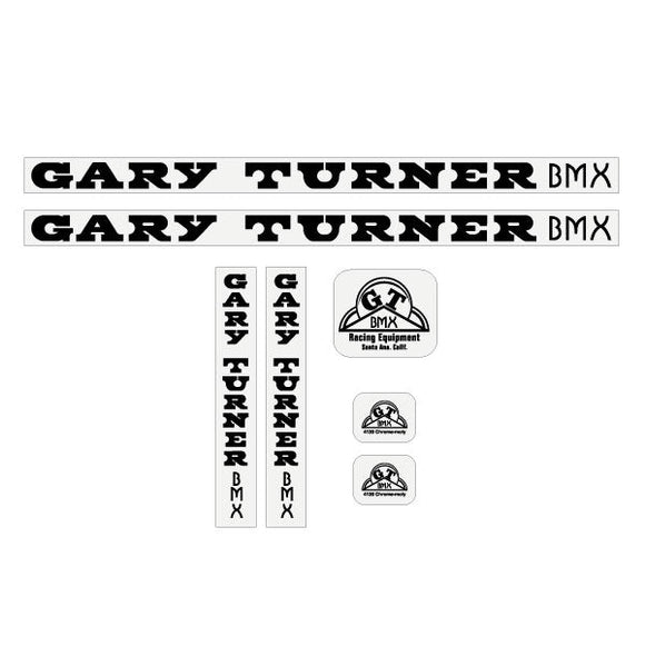 GT - Gary Turner - Gen 1 - Black on Clear - decal set