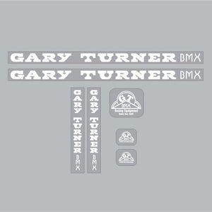 GT - Gary Turner - Gen 1 - White on Clear - decal set