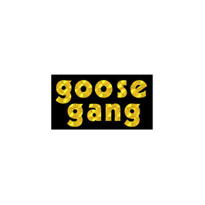 Mongoose - "GOOSE GANG" YELLOW on PRISM plate decal
