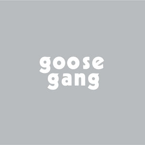 Mongoose - "GOOSE GANG" die-cut WHITE plate decal