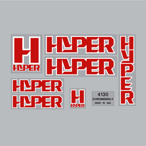 1983-84 Hyper - Gen 1  Red decal set