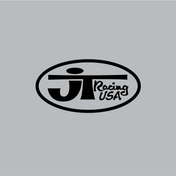 JT Racing - OVAL - Black & Clear decal