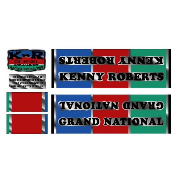Kenny Roberts - Grand National bmx decal set