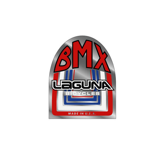 Laguna - 100 head tube decal - chrome