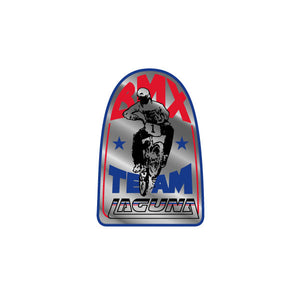 Laguna - "#1 Rider logo" head tube decal - chrome