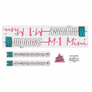 1987 Mongoose M1 Mini Decal Set - Old School Bmx Decal-Set