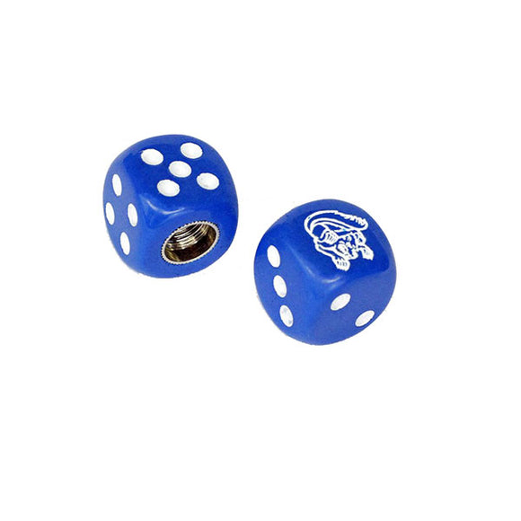 Mongoose Maurice BMX Dice Tire Valve Caps (Pair) - Blue