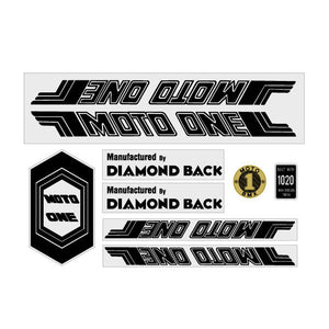 Diamond Back - Moto ONE - BLACK decal set