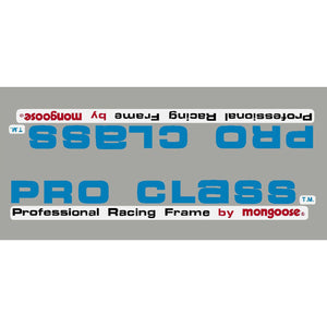 1982-83 Pro Class Mongoose down tube decal - white