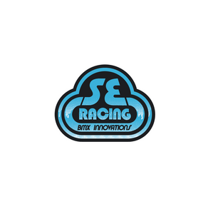 SE Racing head tube decal - Drippy Font - Blue/Black