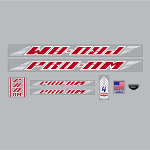 Panda - Pro-AM White & Red on clear Decal set